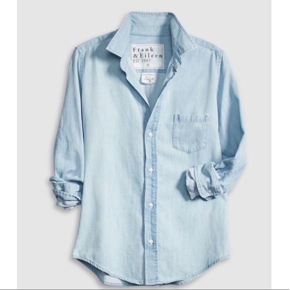 Frank & Eileen Tops - Frank & Eileen Barry Denim Chambray Button Up Shirt Classic Blue Wash Large